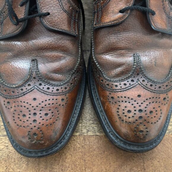 Vintage Dexter Brown leather Brogue punched wingtip Men\'s Oxfords 12 D main image 7